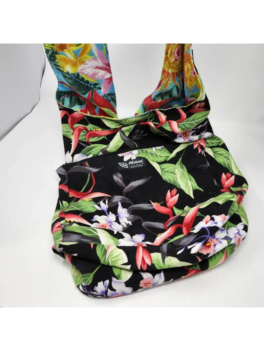 Nani Island Hawaii Tropical Floral Tote Bag Reversible Shoulder Bag